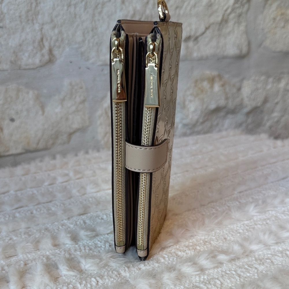 Michael Kors Metallic Gold Embossed Clutch - Picture 4 of 8